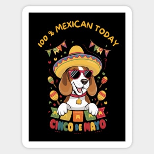 Beagle Dog Cinco de Mayo Sticker